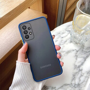 首基艾派 三星A32手機(jī)殼 Galaxy A52新款全包防摔三星A72磨砂撞色5G手機(jī)保護(hù)殼硅膠 深藍(lán)-三星A32 5G版【配鋼化膜】