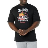 漫威（Marvel）漫威 Big & Tall 經(jīng)典 Taco Tuesdays 男士上衣短袖 T 恤 黑色//白色 4X-Large Big Tall