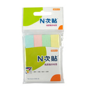 N次貼(stickn)四色熒光色紙質(zhì)指示標簽百事貼便利貼便條貼紙 76*14/76*19mm 76*14mm 34008 50張/條.4條/袋