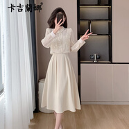 卡吉蘭娜新中式連衣裙2025春季新款女裝復(fù)古盤扣國風繡花收腰氣質(zhì)吊帶裙子 國風繡花兩件套 S