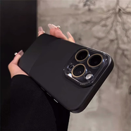 藍妮子 適用蘋(píng)果15pro/max手機殼iphone16保護套蘋(píng)果16pro/max手機殼蘋(píng)果13/14promax全包12promax手機殼 【黑色】拼接護鏡荔枝紋皮質(zhì) 蘋(píng)果16ProMax