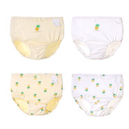 KIDS MAM&DAD兒童三角面包褲棉質(zhì)彈力四條裝爸媽親女寶寶三角褲女童內褲棉 00505菠蘿 150 cm