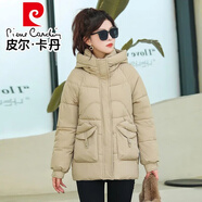 皮爾卡丹（pierre cardin）2025時尚棉服休閑寬松甜美新款冬裝保暖外套韓版棉衣 卡其色 8812款 M