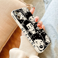 品怡 黑色頭像OPPO手機殼reno6保護套全包 a32硅膠 適用a11x  側邊10/白-黑白頭像 VIVO S9