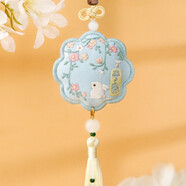 玩控平安符diy香囊手工diy材料自己繡平安福荷包刺繡手工端午節(jié)禮物 花漫平安