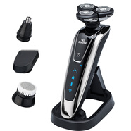 君派（GENPAI）電動剃須刀刮胡刀水洗胡須刀車載USB充電男士大功率剃胡須刀 原裝標配+潔面儀+鼻毛器+鬢發(fā)器+底座