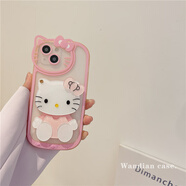LISM hellokitty凱蒂貓補(bǔ)妝鏡子適用iphone14promax蘋果12手機(jī)殼xr可愛x 粉色 iPhone14 Plus