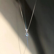 覽日鳥一顆鉆項鏈女閃鑲嵌水晶石吊墜簡約精致冷淡風小眾設(shè)計感鎖骨鏈 一顆鉆項鏈(配精美包裝盒)