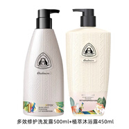 澳贊（Oadmire）植萃多效修護(hù)洗發(fā)水露滋養(yǎng)頭皮控油持久留香修護(hù)染燙洗發(fā)水女香氛 洗發(fā)露500ml+保濕沐浴露450ml