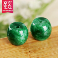 彩荷干青髓圓珠桶珠鼓珠佛頭三通隔片散珠子圓珠飾品配件七夕禮物 鼓珠12*10mm一顆