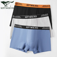 七匹狼青少年內褲男發(fā)育期12歲-16歲初中生男孩兒童內褲男童學(xué)生底褲 時(shí)尚明筋款(盒裝) 3條 175 (XL) (建議120-140斤)
