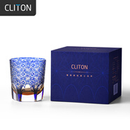 CLITON雛菊琥珀威士忌杯 手工切子水晶玻璃烈酒杯洛克洋酒杯水杯玻璃杯