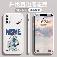 MOWEISi】OPPO K9手機(jī)殼oppok9液態(tài)硅膠保護(hù)套鏡頭全包防摔魔方直邊卡通動(dòng)漫軟殼 黑勾史笛仔