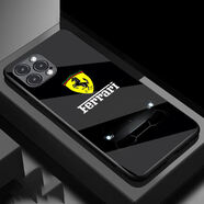 英凱倫 蘋果13手機(jī)殼iPhone13promax車標(biāo)系列保護(hù)套12全包邊炫酷11男款高檔防摔外殼 法拉利(直邊) 蘋果13pro