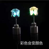 玲川LED發(fā)光耳釘蹦迪ins氣質(zhì)潮人鉆石耳飾情侶學(xué)生閃光耳環(huán)