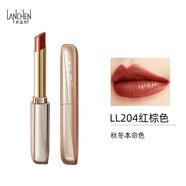 藍(lán)秀（LANSHOW）藍(lán)秀新品細(xì)管保濕滋潤女生口紅唇膏啞光水潤紅棕色豆沙正紅色官方 新品細(xì)管LL204紅棕色