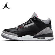 Jordan男休閑鞋喬丹AJ3 JORDAN 3 OG爆裂紋運動(dòng)鞋DN3707-010黑白灰42.5