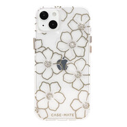 CASE-MATE 銀箔系列適用蘋(píng)果iPhone16/15ProMax手機(jī)殼14Plus手機(jī)殼透明防摔輕奢 花卉寶石 iPhone 14 Pro Max