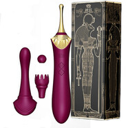 ZALO 震動(dòng)棒女用自慰器具私處性玩具點(diǎn)潮筆電動(dòng)插入按摩棒振動(dòng)棒夫妻房事女性自衛成人情趣用品 bess暮光紫（高頻強震靜音+一棒多用）
