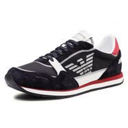 阿瑪尼（Emporio Armani） EA男鞋板鞋 運(yùn)動(dòng)休閑鞋時(shí)尚舒適經(jīng)典百搭板鞋  X4X215XL200 黑色N495 41 標(biāo)準(zhǔn)碼