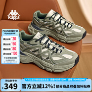KAPPA卡帕男鞋增高老爹鞋男2025夏季新款鞋子男百搭休閑運動(dòng)鞋軟底跑鞋 榆樹(shù)綠/開(kāi)心果黃 41
