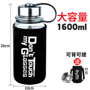 咔咔玻璃杯男士高檔水杯大容量辦公茶杯泡茶杯子茶水分離杯教師節(jié)禮物【送背帶+大容量】本色1600ml