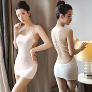 麥潮尚嫵媚戰(zhàn)衣小眾仙女套裝特別很辣的裙子回頭短裙后媽女戰(zhàn)袍蕾絲黑紗 白色色+t+網(wǎng)wa 均碼 （80-130斤）