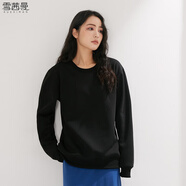雪茜曼衛(wèi)衣女士春秋季套頭衫圓領(lǐng)寬松百搭純色針織長袖外套上衣
