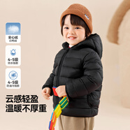 嘟嘟家【三防】兒童羽絨服冬季男女童保暖羽絨內(nèi)膽童裝外套寶寶輕薄上衣 黑色 100