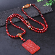 敲敲愛(ài)天然滿(mǎn)血羊角108顆佛珠正圓手串民族風(fēng)算盤(pán)吊墜款老羊角收藏手鏈 8mm*108顆老羊角貔貅牌款