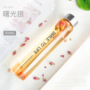 卡西菲kaxifei（KAXIFEI）水杯簡(jiǎn)約清新森系男女學(xué)生透明耐熱北歐INS杯子玻璃細(xì)長(zhǎng)便攜迷你