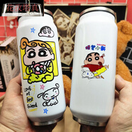蠟筆小新易拉罐保溫杯日漫卡通情侶杯一杯兩蓋吸管杯隨 小新妹妹小葵 一杯兩蓋(吸管蓋+直飲蓋)