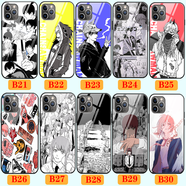 WENYAFF 適用OPPOreno15/14/11/12/13Pro玻璃手機殼A6Pro A6GT A5 A3Pro A2M A2Pro全包k12 K11X防摔軟套 電鋸人-瑪奇瑪-動(dòng)漫蕾塞-漫畫(huà)風(fēng)-帕瓦 磨砂硅膠軟套防摔-下單留言型號和圖案編號或發(fā)給客服