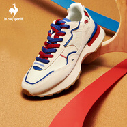 樂(lè )卡克法國公雞情侶款春夏厚底增高休閑復古運動(dòng)跑步男鞋女鞋 米/藍/紅 36