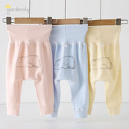 GARDEN CITY嬰兒大pp褲加厚秋褲保暖舒絨高腰護肚褲大屁屁寶寶打底褲秋冬單條 淺黃色 秋冬可貼身打底內穿1條裝 1條 80 cm 10-12kg，瘦寶勿貪大掛不住
