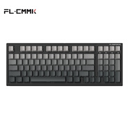 腹靈FL980V2Pro 有線(xiàn)/藍牙/2.4G三?？椭苹瘷C械鍵盤(pán)gasket結構正刻側刻鍵帽熱插拔藍牙鍵盤(pán)無(wú)線(xiàn)鍵盤(pán) FL980V2Pro LS版-黑面墨影側刻 冰川青軸