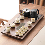 唐豐功夫茶具套裝家用整套自動燒水一體茶盤茶杯茶壺辦公會客現(xiàn)代茶臺 青云茶盤+素語西施壺14頭+茶道