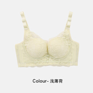100%感覺百分百感覺B杯中厚內(nèi)衣柔軟舒適側(cè)收副乳調(diào)整聚攏無鋼圈肩帶可拆 淺薄荷 75B =34B