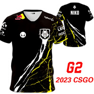 g2隊服G2隊服2024CSGO同款NIKO衣服MSI出征服lol周邊monesy短袖t G2隊服2023 NIKO版 M 90-115斤