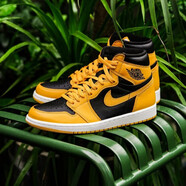 耐克（NIKE）AJ1男鞋女鞋  AIR JORDAN 1 HIGH OG 泡泡糖粉白黑紅禁穿籃球鞋 555088-701 黑黃 武當 41