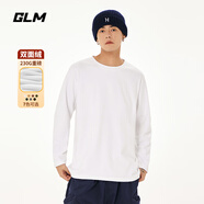 GLM純棉長袖t恤男春秋款純色體恤內(nèi)搭寬松大碼男士打底衫上衣
