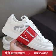 卓凡尼·華倫天奴（GIOVANNI VALENTINO）卓凡尼華倫天奴卓凡尼華倫天奴男鞋真皮舒適休閑鞋男透氣百搭運(yùn)動(dòng) 華倫天奴紅色 40