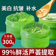 琦憶蘆薈膠睡眠面膜免洗美白淡斑抗皺緊致去黃提亮膚色補水保濕面部 【蘆薈膠+美白精華+抗皺精華】*1
