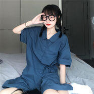 索宛亦（SUOWANYI）學(xué)院風(fēng)日系少女甜美學(xué)生連衣裙夏季新款可鹽可甜森系小個(gè)子A字 圖片色 M
