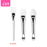 阿嚓熱面膜刷D1V-易上手帶挖勺涂抹式軟毛刷子臉部軟刷泥膜專用美容 斜頭款+毛刷頭+硅膠頭各 1支