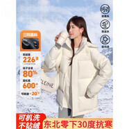 格素凡cv凸乆鳥服短款女官方中戲旗艦2024年新款寬松情侶外套 黑色（DW啞光面料+95絨+YKK拉鏈3.0版） S 適合80-100斤