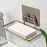 雙慶 香皂盒 衛生間肥皂架手工皂架壁掛式皂盒架 免打孔不銹鋼皂托浴室置物架 單層不銹鋼款