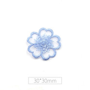 歐根紗刺繡貼花朵蕾絲布貼衣服裙子補丁貼褲子破洞繡花圖案修補貼 2#【5個】