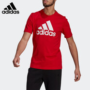 阿迪達(dá)斯 【滔搏運(yùn)動(dòng)】adidas短袖T恤男裝運(yùn)動(dòng)服舒適休閑服圓領(lǐng)上衣半袖衫 GK9124（紅色） S
