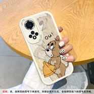 美齡美麗適用華為榮耀50手機殼貓和老鼠honor9xpro全包50SE硅膠X50i軟殼X10卡通情侶個(gè)性8x 古董白-米白ou杰瑞鼠Jerry 榮耀50